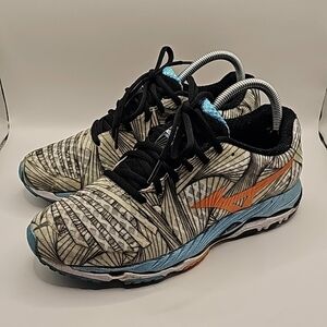 Stylish Women's Sneakers with Orange Accents